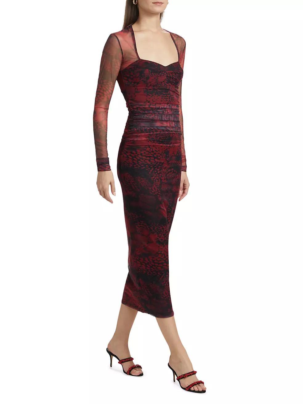 Cade Printed Body-Con Midi-Dress Product Image