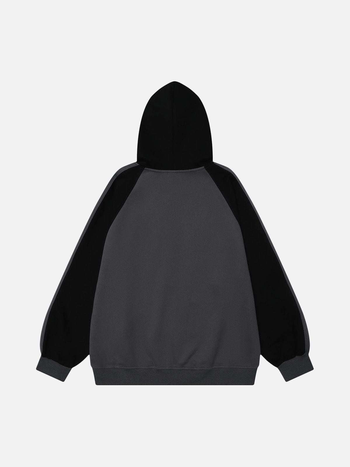 Aelfric Eden Pin Embroidery Heart Zip Up Hoodie Product Image