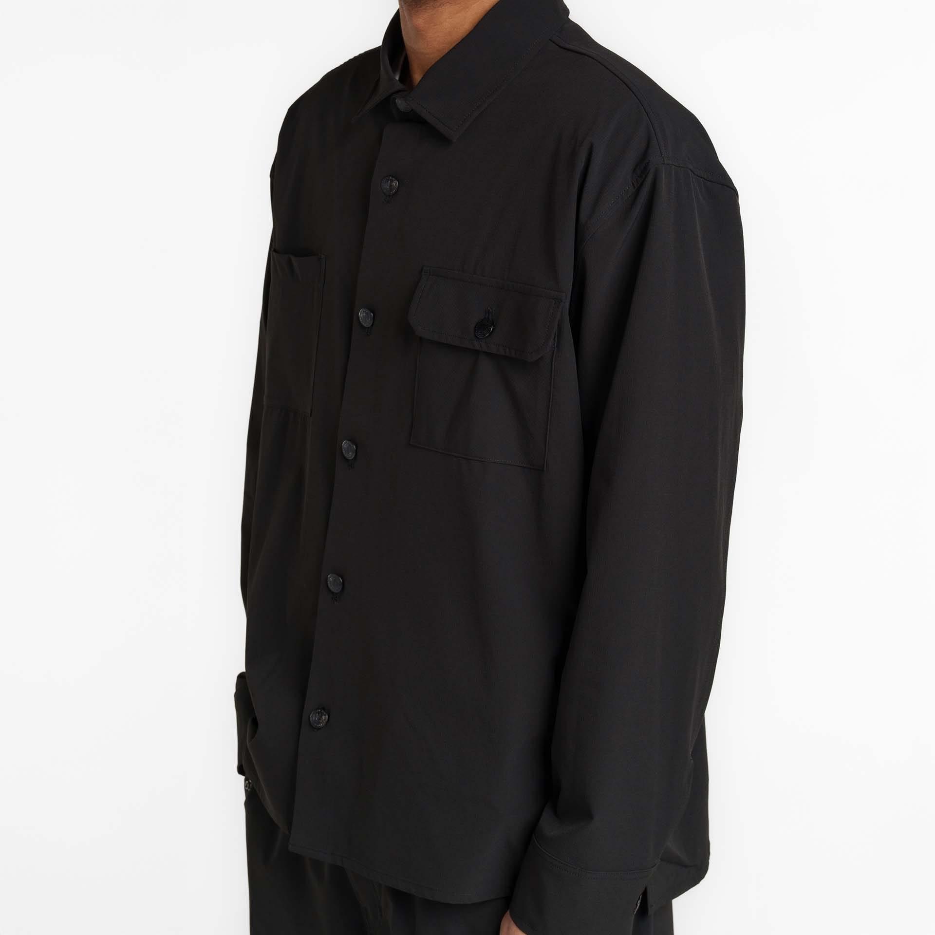 New Era Branded Nylon Military Black Shacket Male Product Image