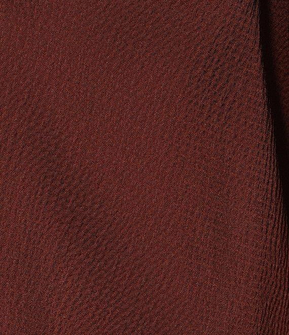 Trina Turk Manhattan Hammered Satin Round Neck 3/4 Dolman Sleeve Sheath Dress Product Image