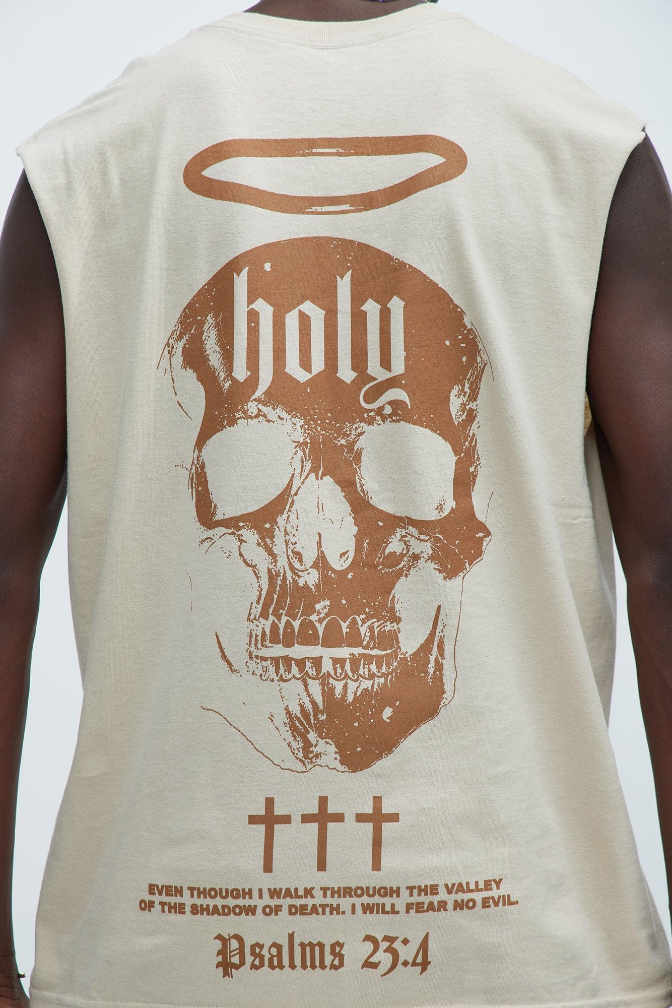 Holy Skull Sleeveless Tee - Off White Product Image