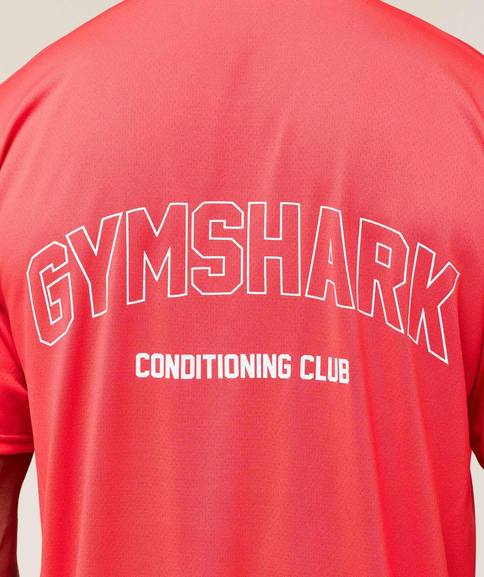 Gymshark Hybrid Athlete T-Shirt - Coral Red Male Product Image