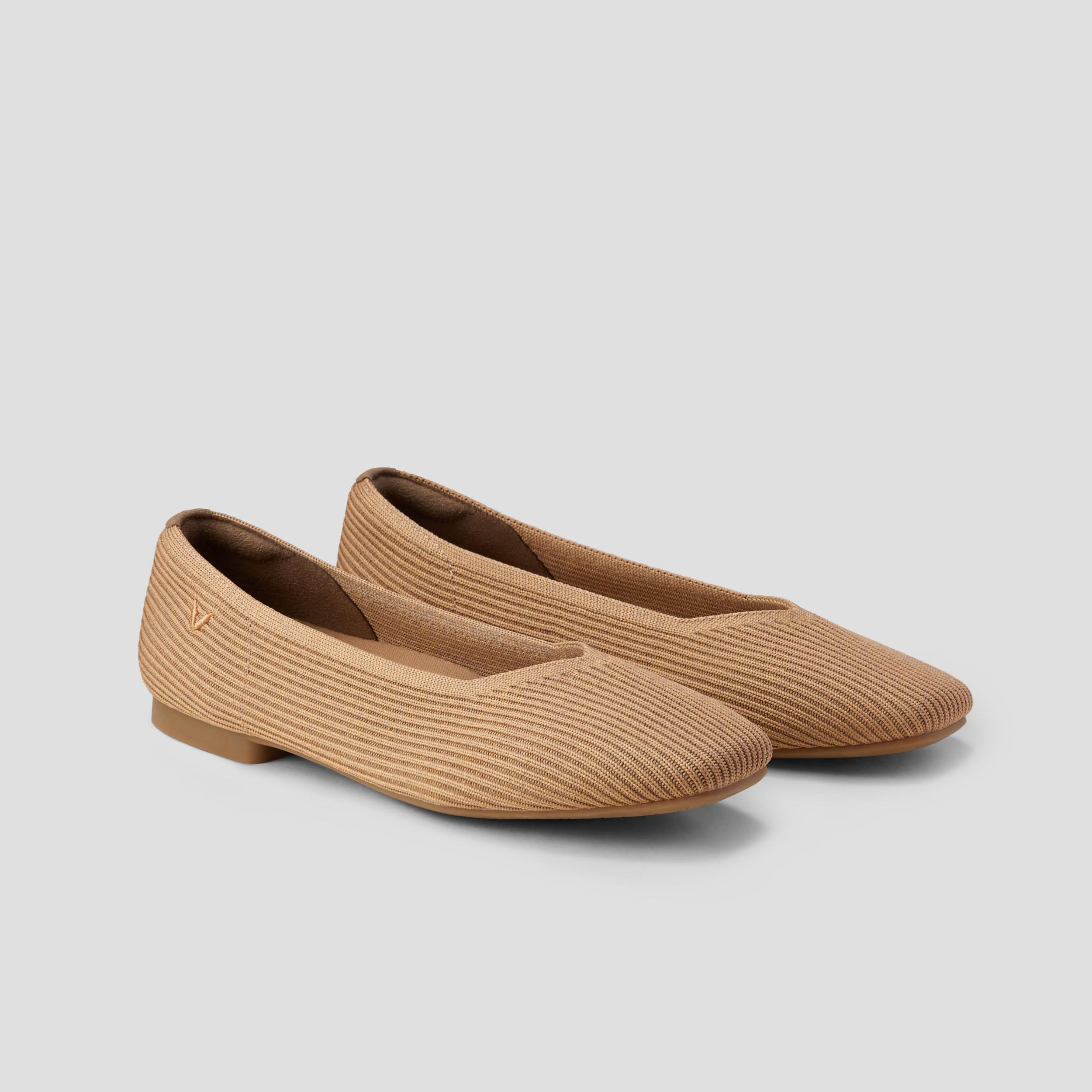 Square-Toe V-Cut Flats (Margot 2.0) Product Image