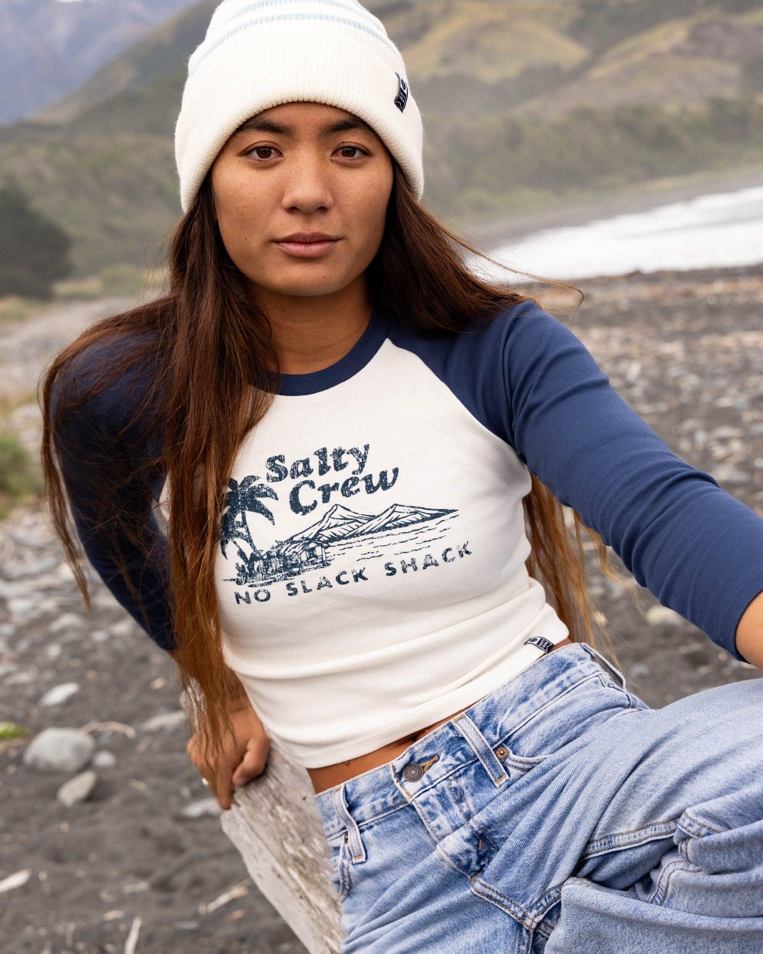 Slack Shack L/S Raglan - Denim Product Image
