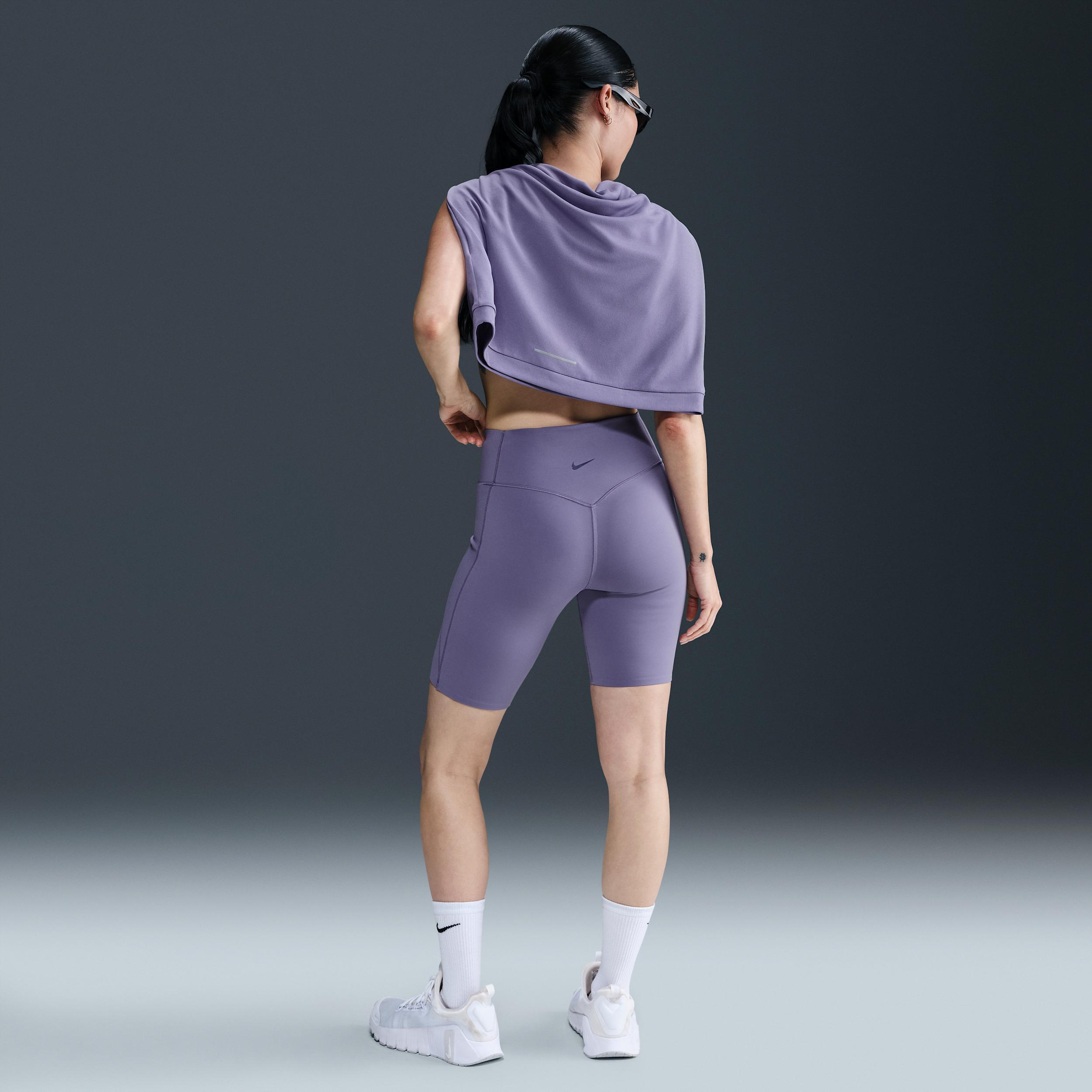 Nike Women's Universa Medium-Support High-Waisted 8" Biker Shorts with Pockets Product Image