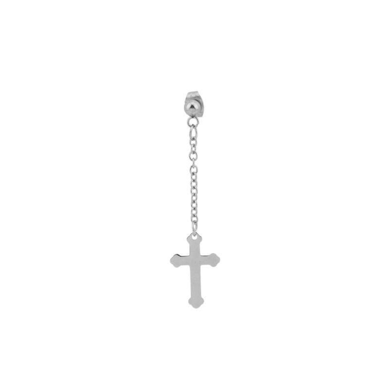 Cross Dangle Earring / Clip-On Earring Product Image