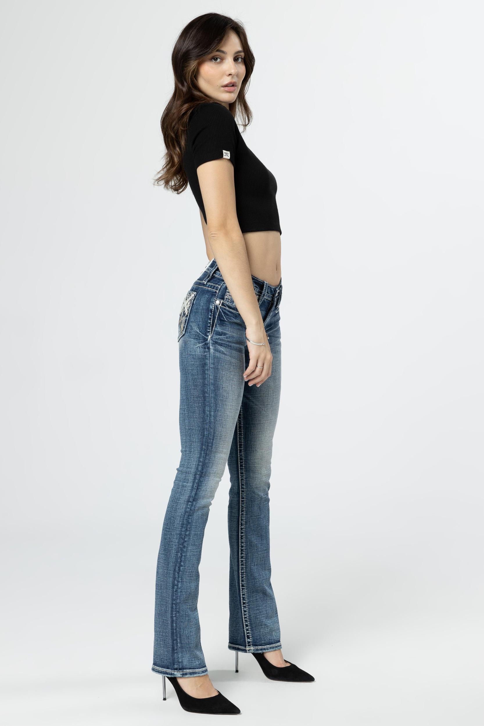 Aztec Hanging Feathers Bootcut Jeans Product Image