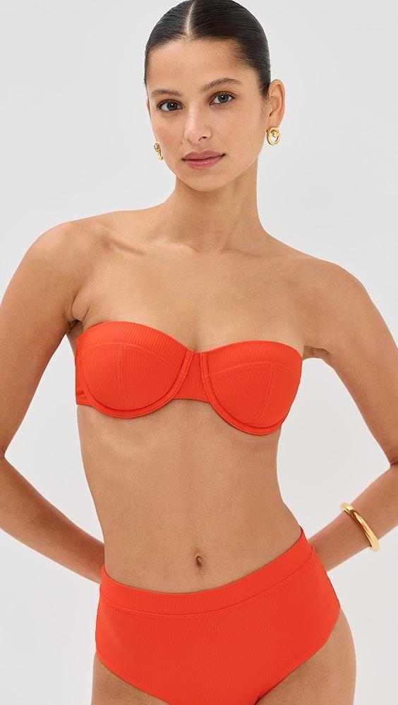 STAUD Jo Balconette Bikini Top | Shopbop Product Image