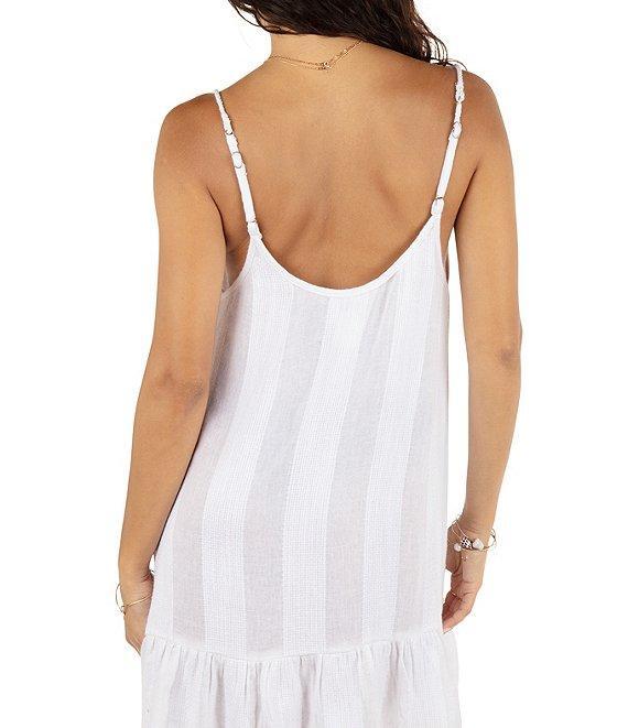 Hurley Dobby Gauze Stripe Scoop Neck Mini Dress Swim Cover-Up Product Image