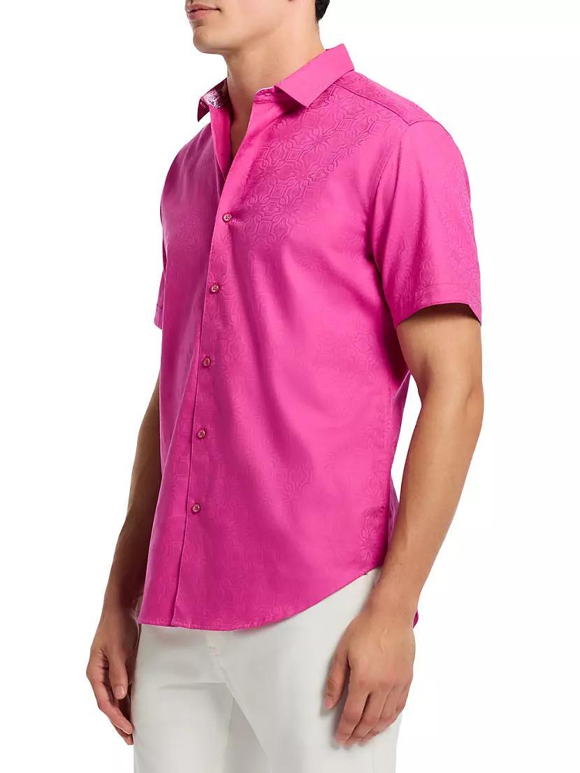 Odyssey Jacquard Button-Front Shirt Product Image