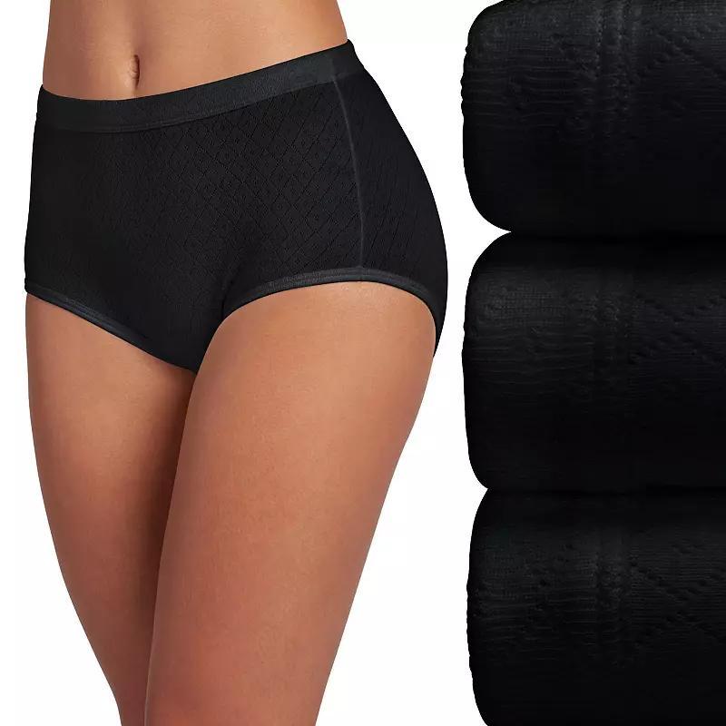 Womens Jockey Elance Breathe 3-pack Pointelle Briefs Panty Set 1542 Purple Veil Asst Product Image