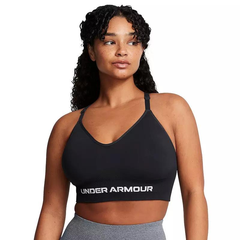 Women's Under Armour Vanish Seamless Low Long Sports Bra, Size: Large, Black Product Image