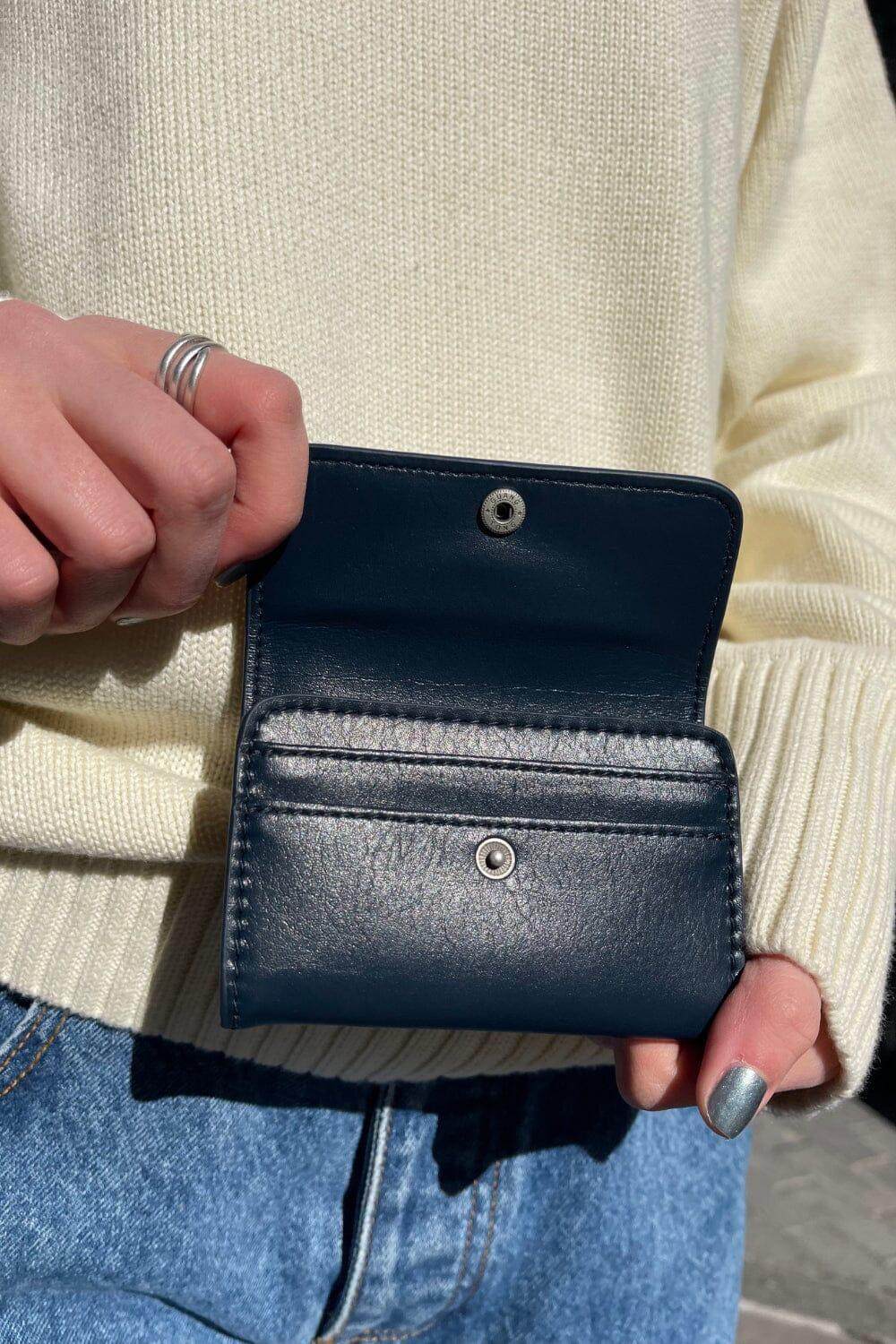 Navy Leather Wallet Product Image