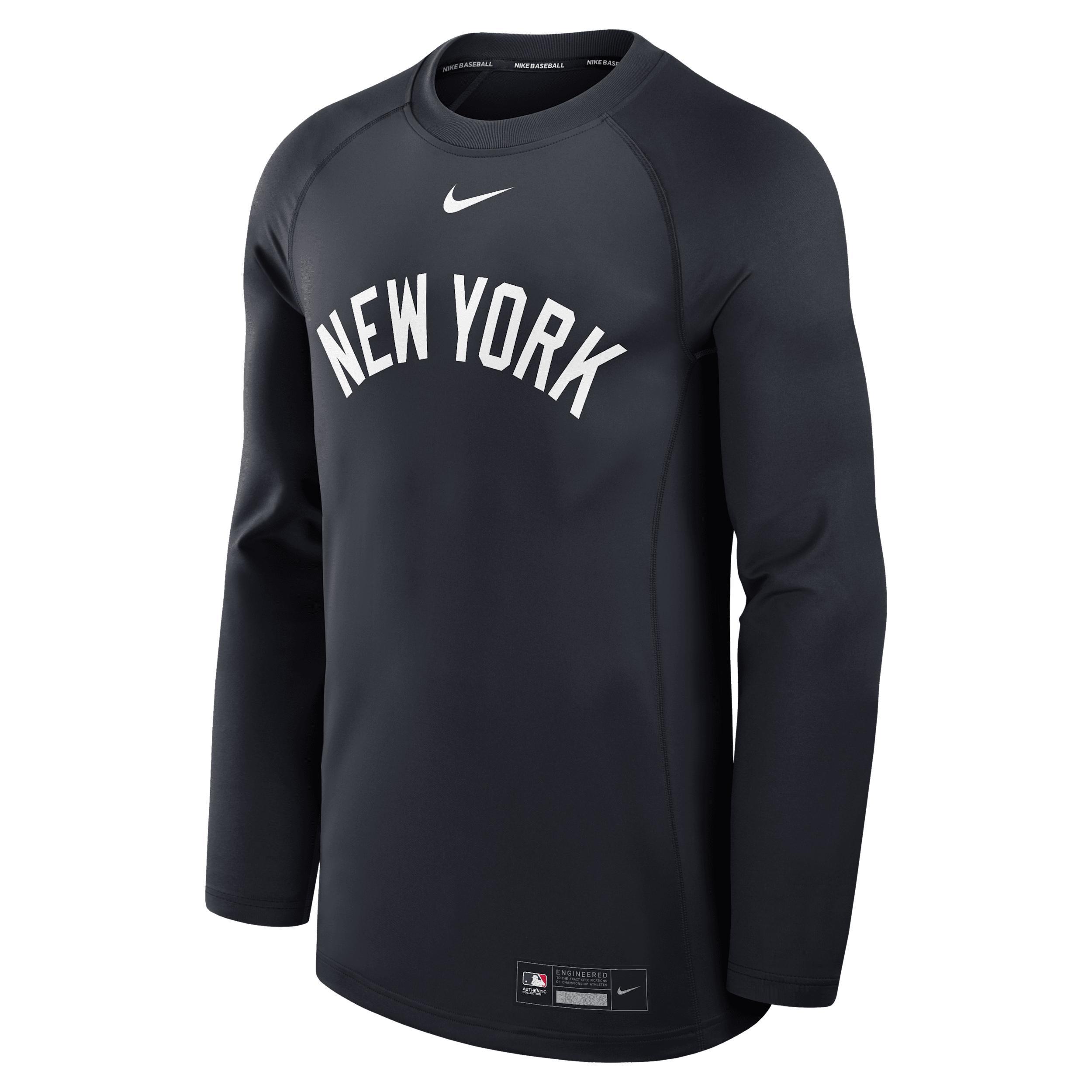New York Yankees Authentic Collection Game Time Nike Men's Dri-FIT MLB Pullover Crew Product Image