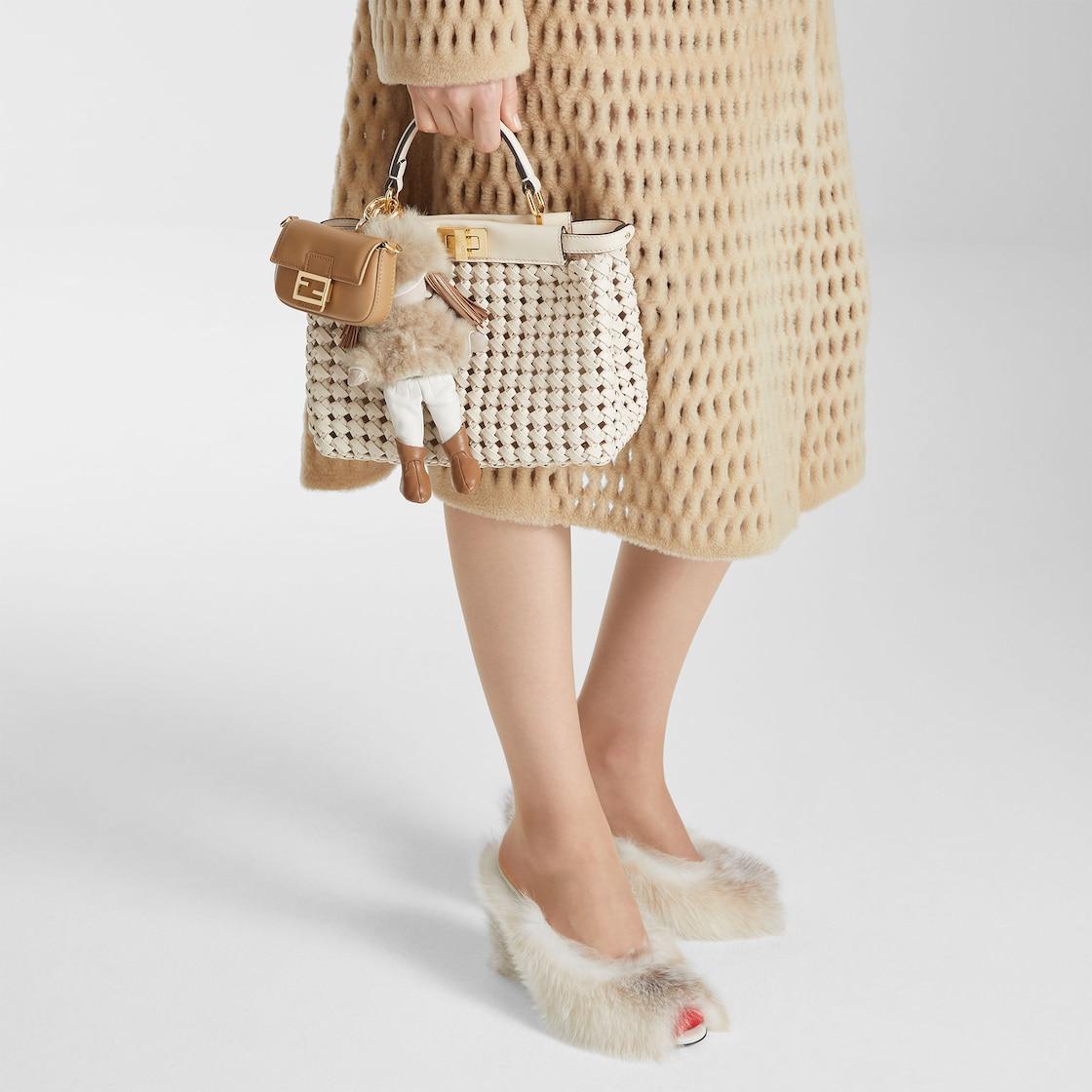 Peekaboo MiniCamellia interlaced leather bag Product Image