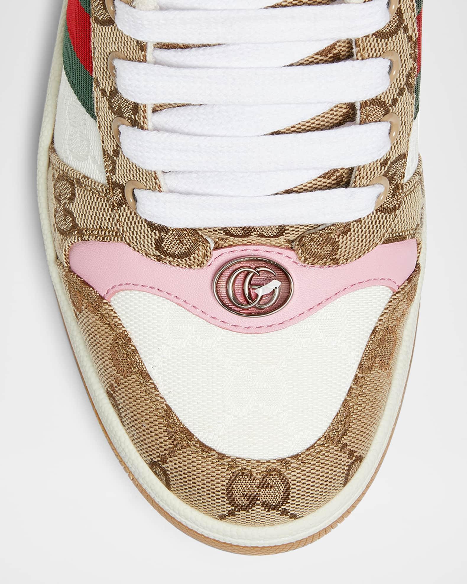 Screener GG Canvas and Leather Sneakers Product Image