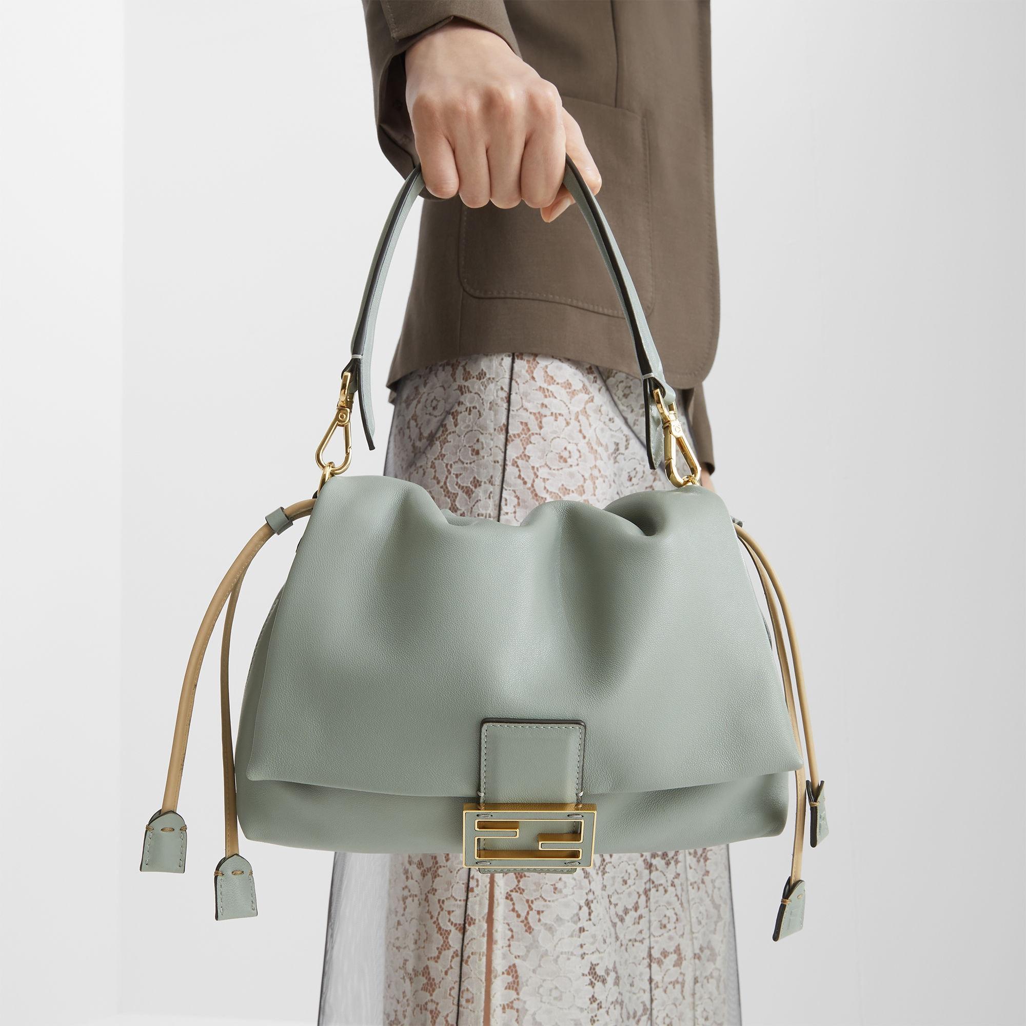Mamma Baguette MediumMatcha green nappa leather bag Product Image
