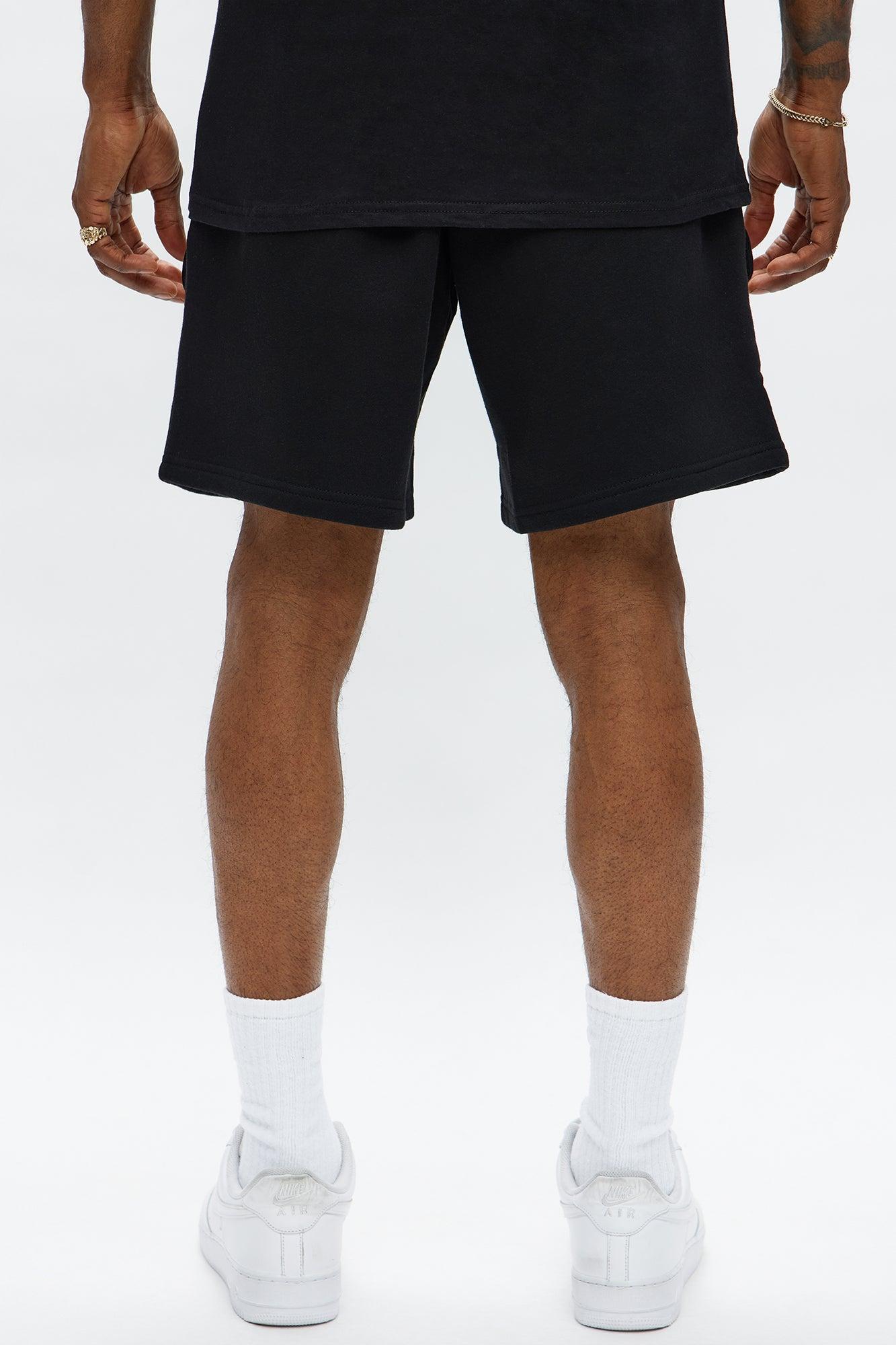 Tyson Relaxed Cargo Snap Shorts - Black Product Image