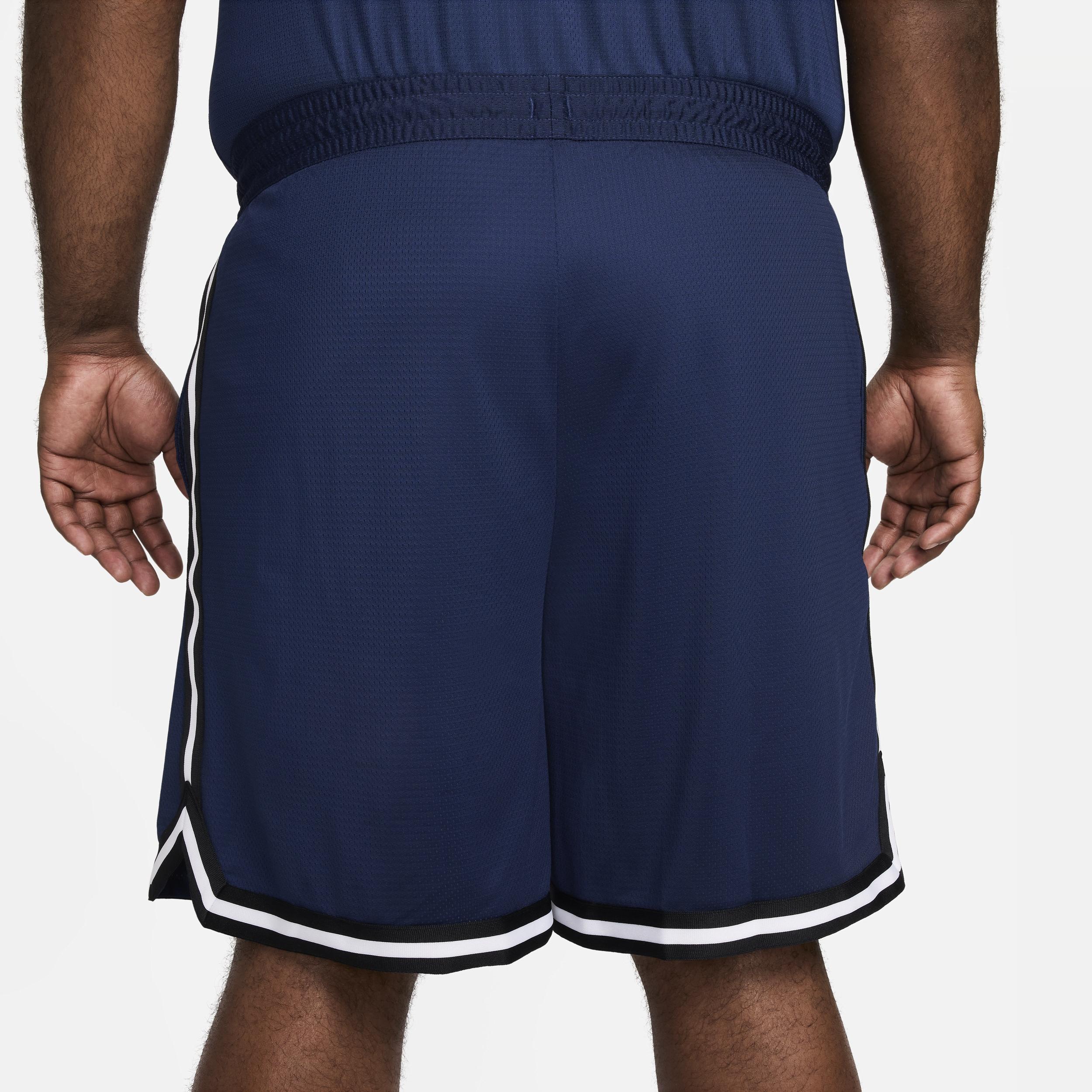 Nike Men's DNA Dri-FIT 8" Basketball Shorts in Blue/Midnight Navy Size Small 100% Polyester/Knit/Fiber Product Image