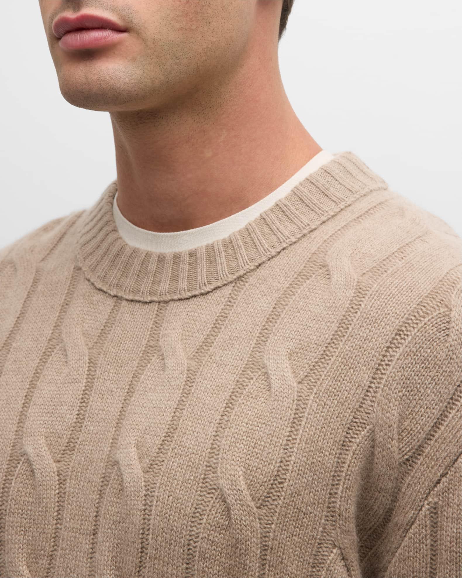 Men's Cashmere Cable-Knit Sweater Product Image