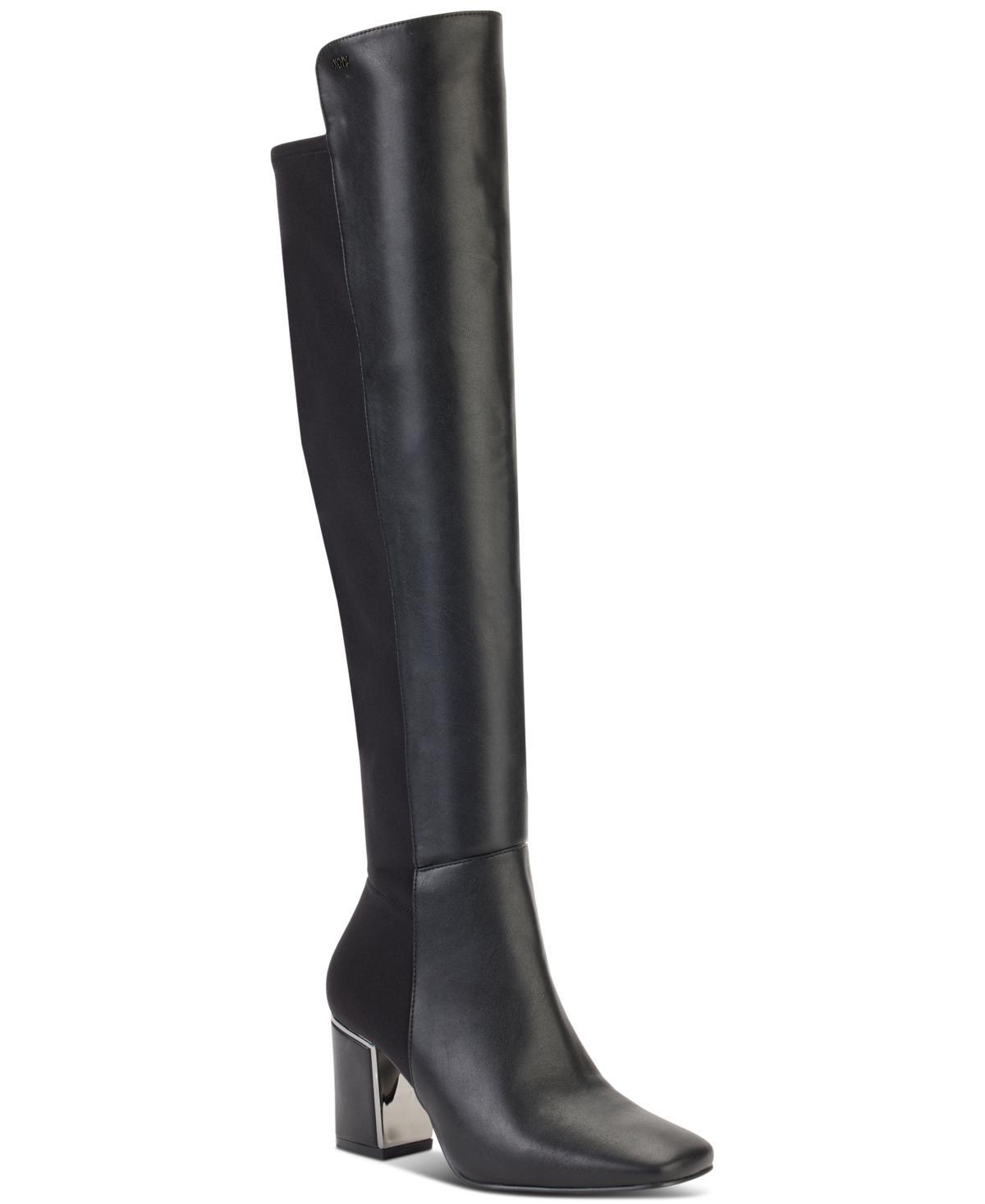 Dkny Womens Cilli Square-Toe Knee-High Dress Boots Product Image