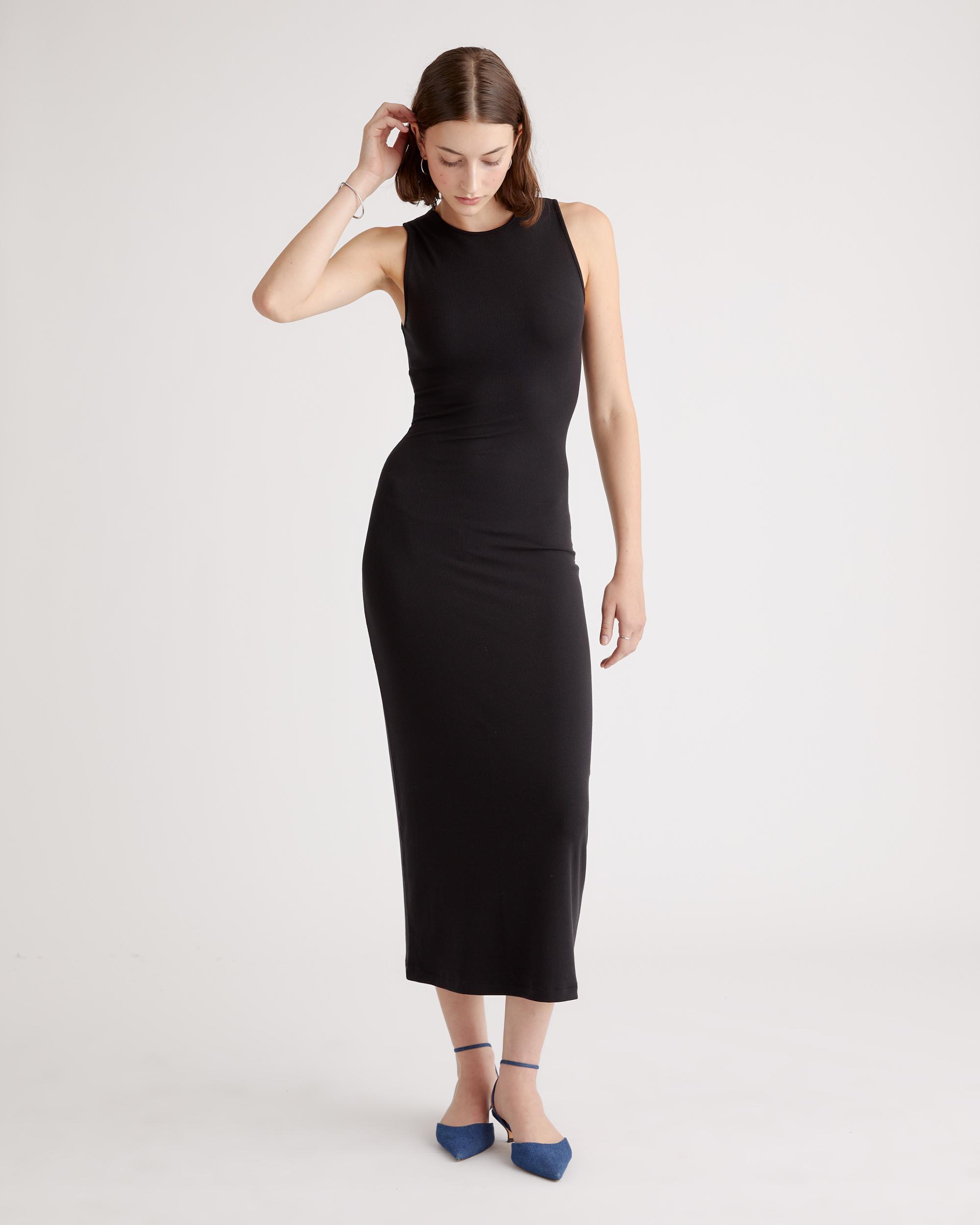 Quince | Women's Tencel Rib Knit Tank Top Midi Dress Size XS Product Image