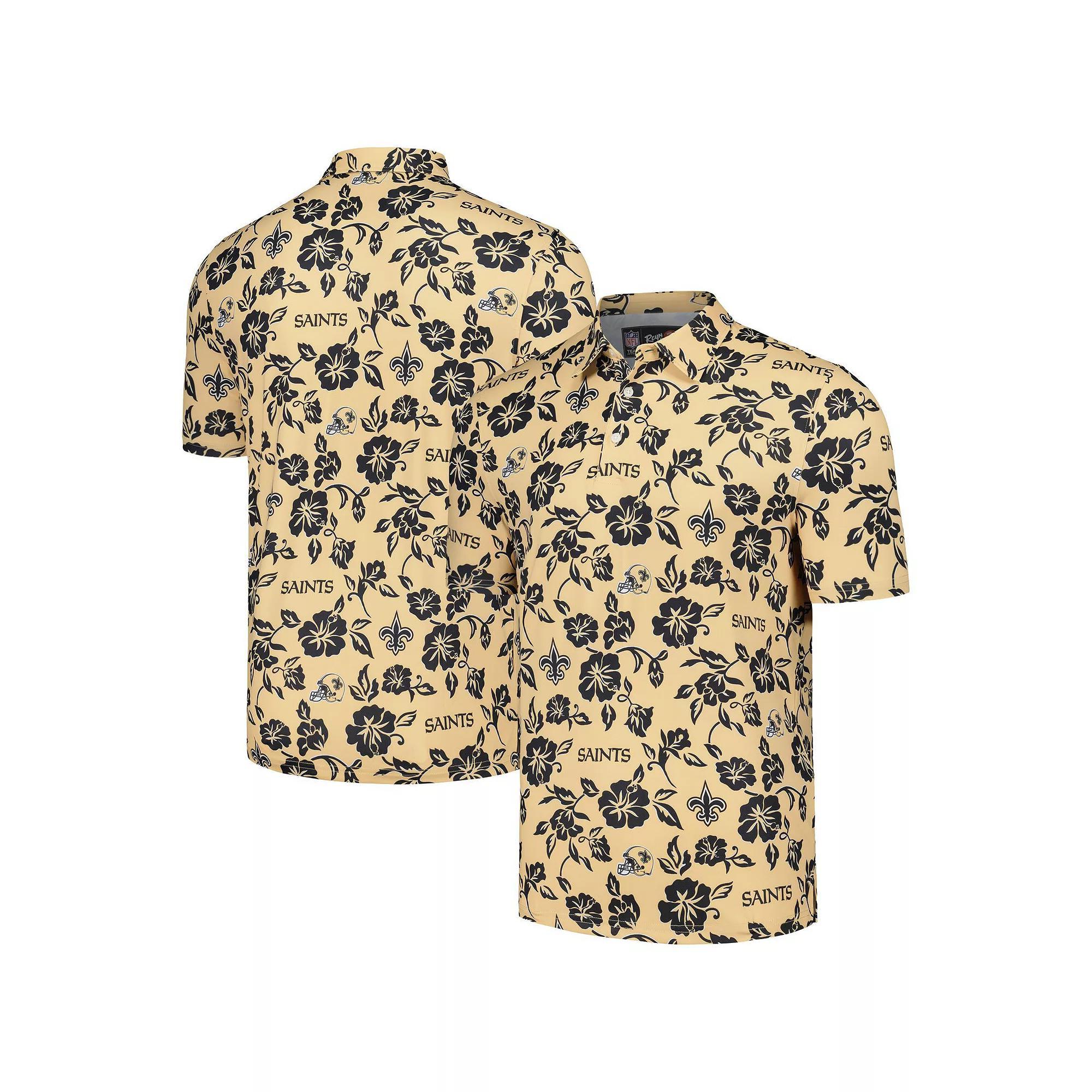 Men's Reyn Spooner Gold New Orleans Saints Pua Performance Polo, Size: XL Product Image