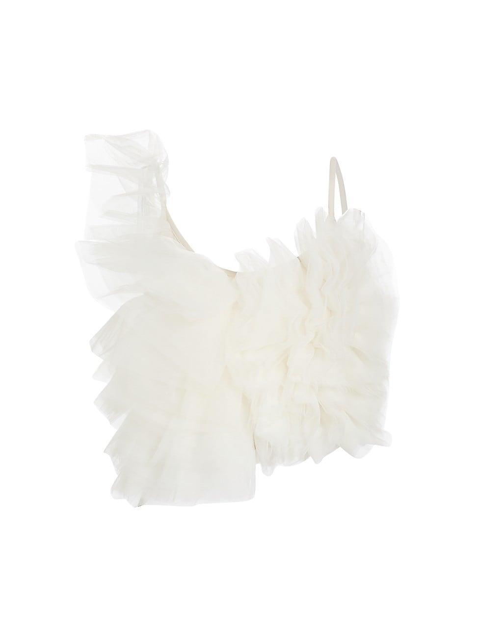 Womens Feleta Ruffled Tulle One-Shoulder Top Product Image