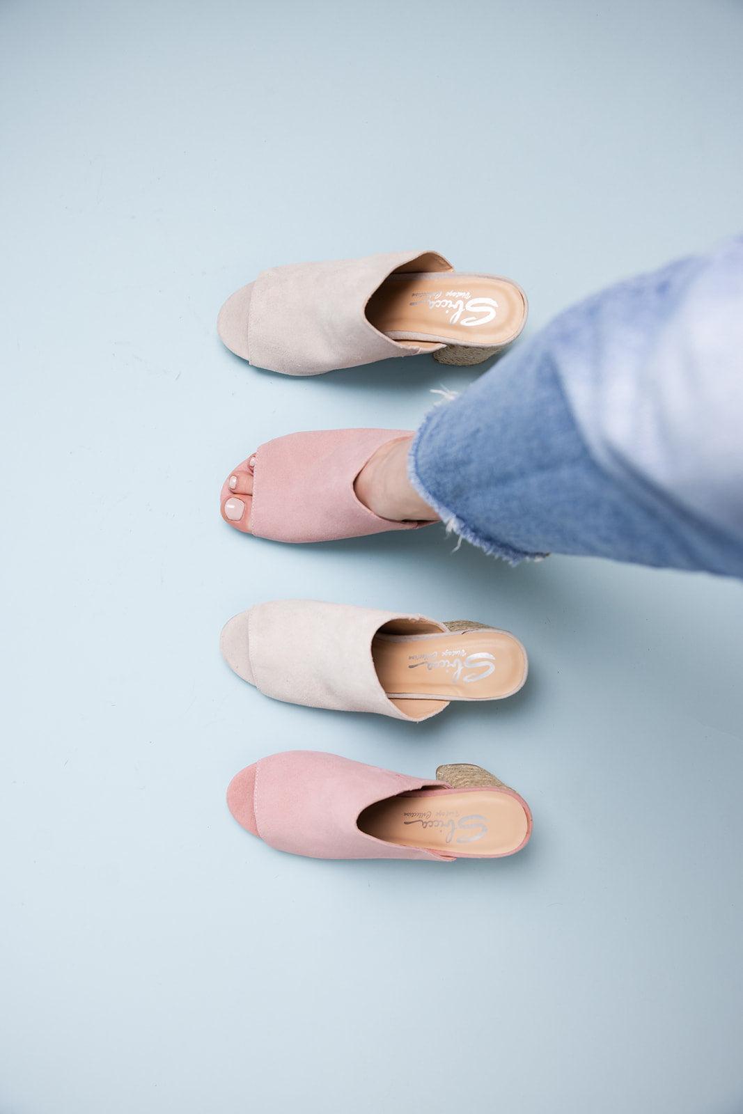 Helena Heeled Sandal in Ice Suede (Online Exclusive) Product Image
