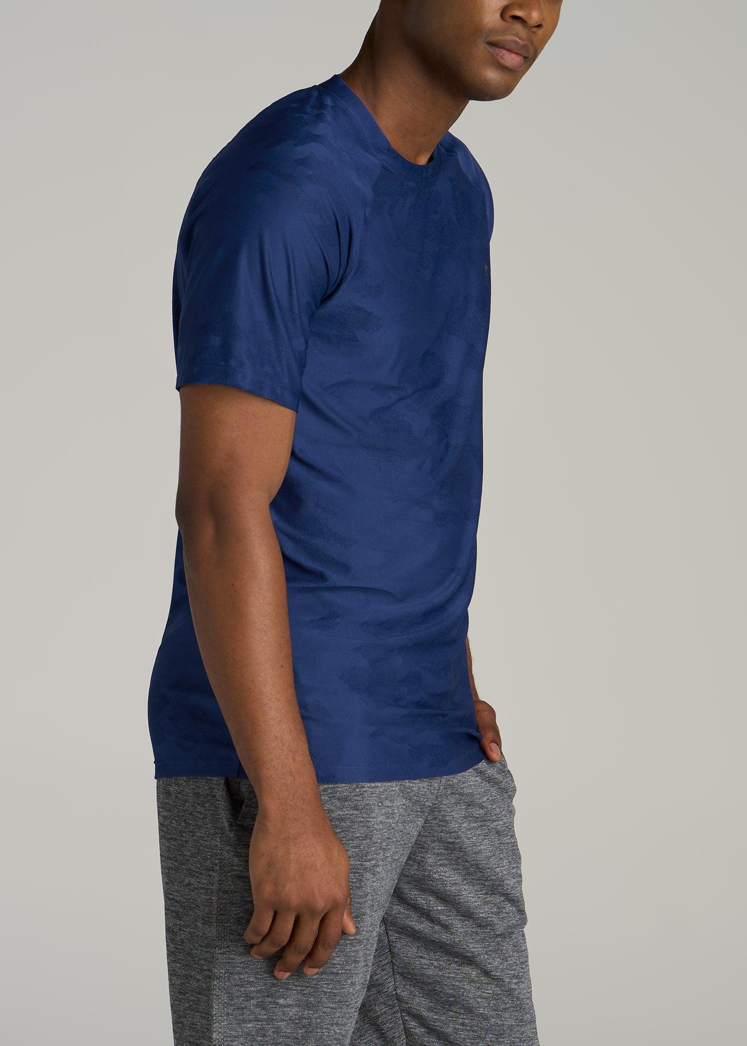 Raglan Training T-Shirt for Tall Men in Midnight Blue Male Product Image