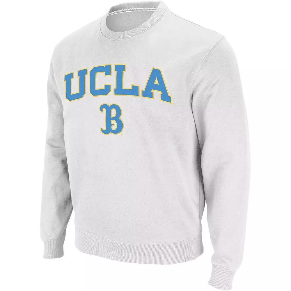 Men's Colosseum White UCLA Bruins Arch & Logo Crew Neck Sweatshirt, Size: XL Product Image