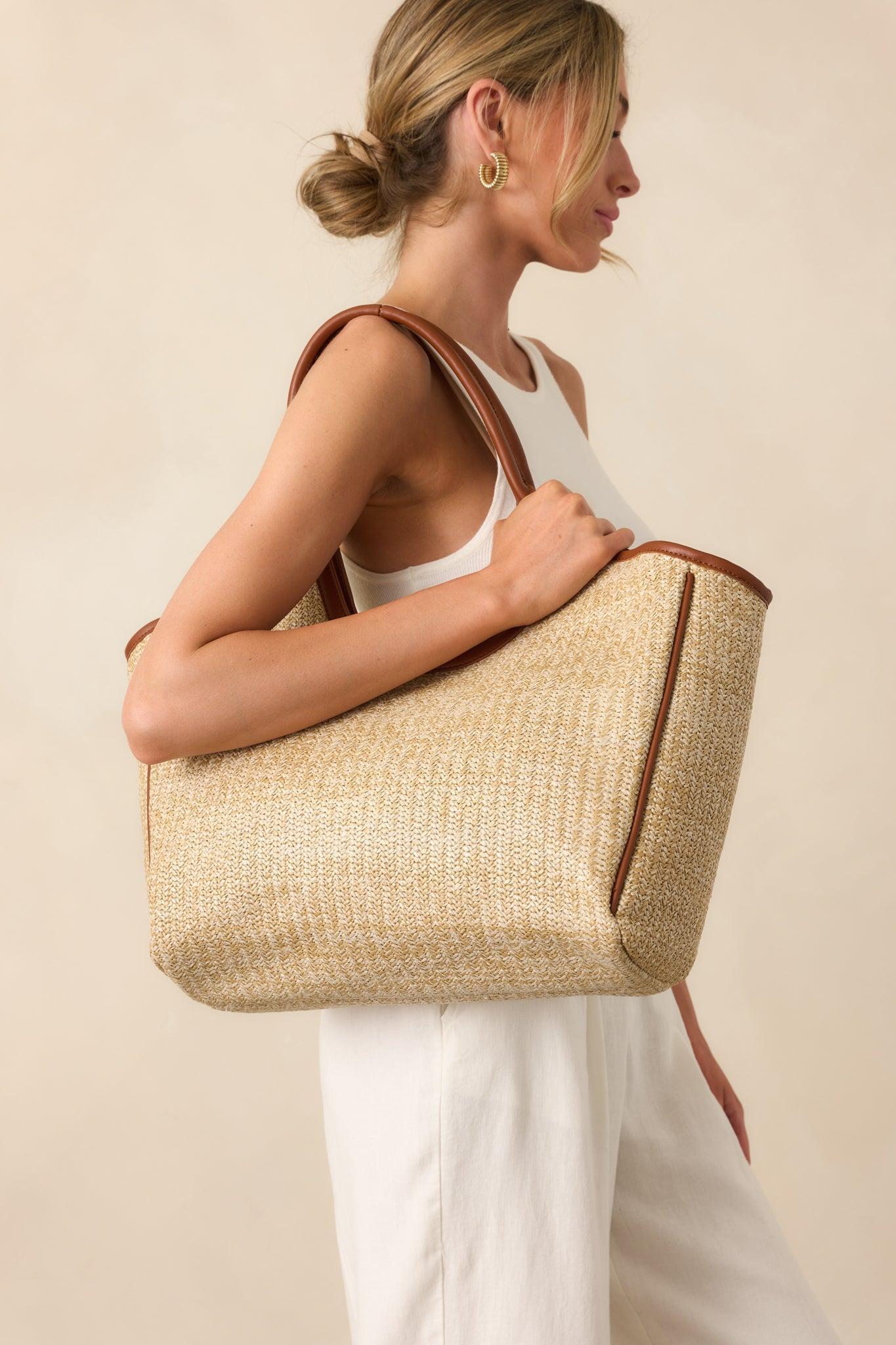 Keep It Simple Natural Rattan Handbag Product Image