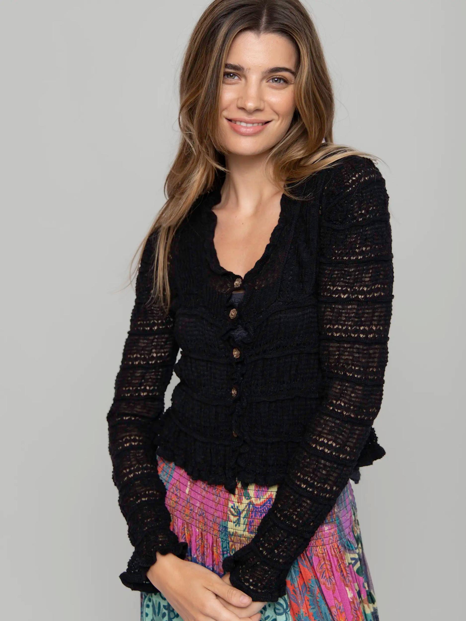 Juliet Ruffle Sweater Top Product Image