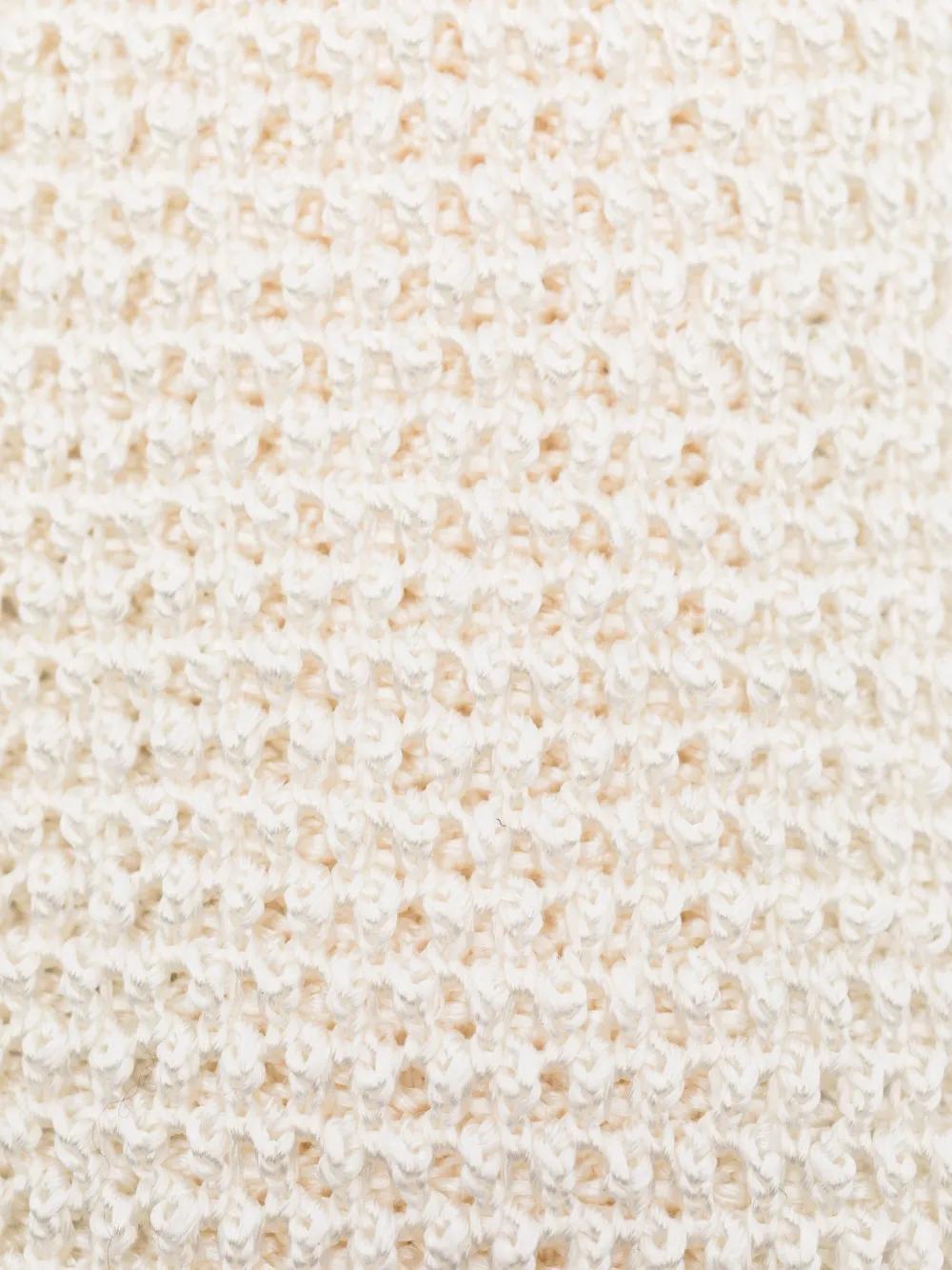 TOM FORD Knitted Silk Tie In Neutrals Product Image