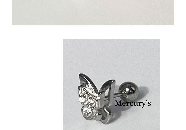 Butterfly Rhinestone Stud Earring Stud Earring / Set Product Image