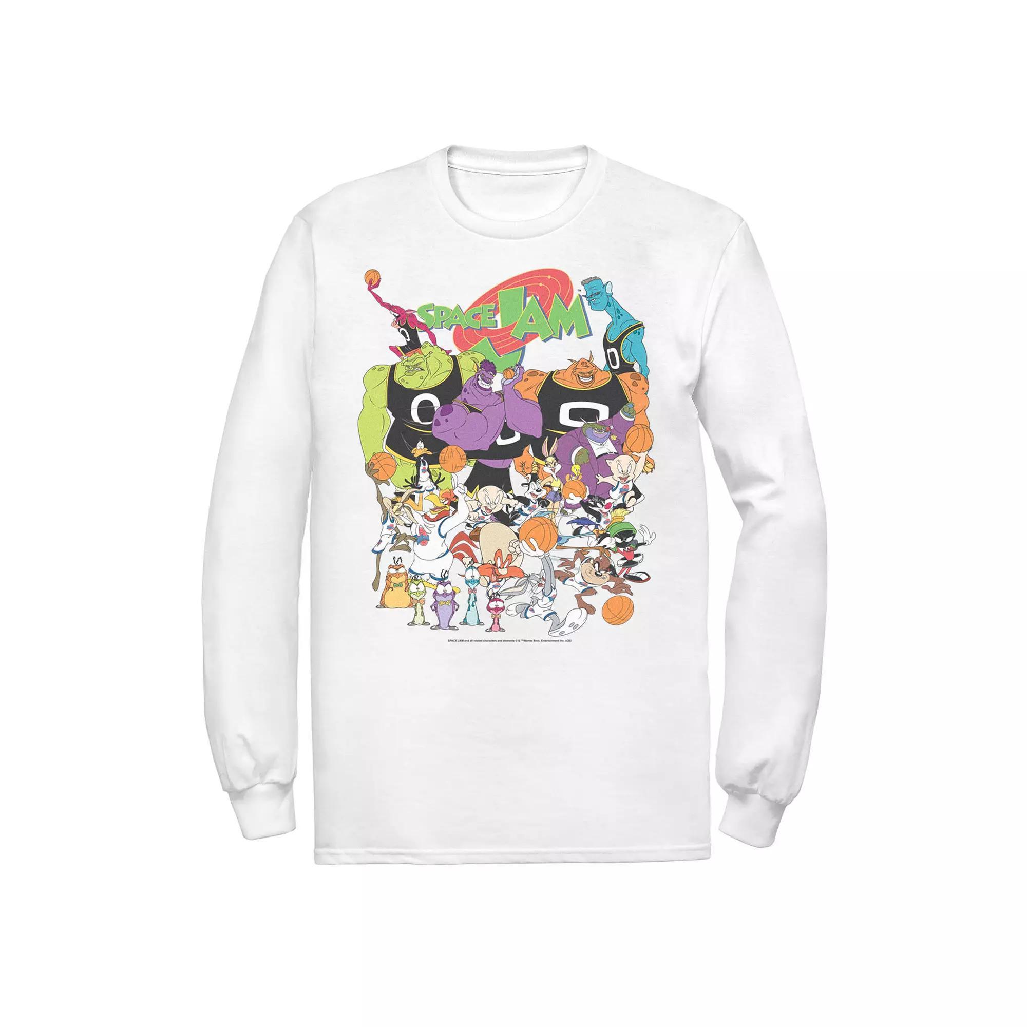 Men's Looney Tunes Space Jam Big Group Shot Tee, Size: Large, White Product Image
