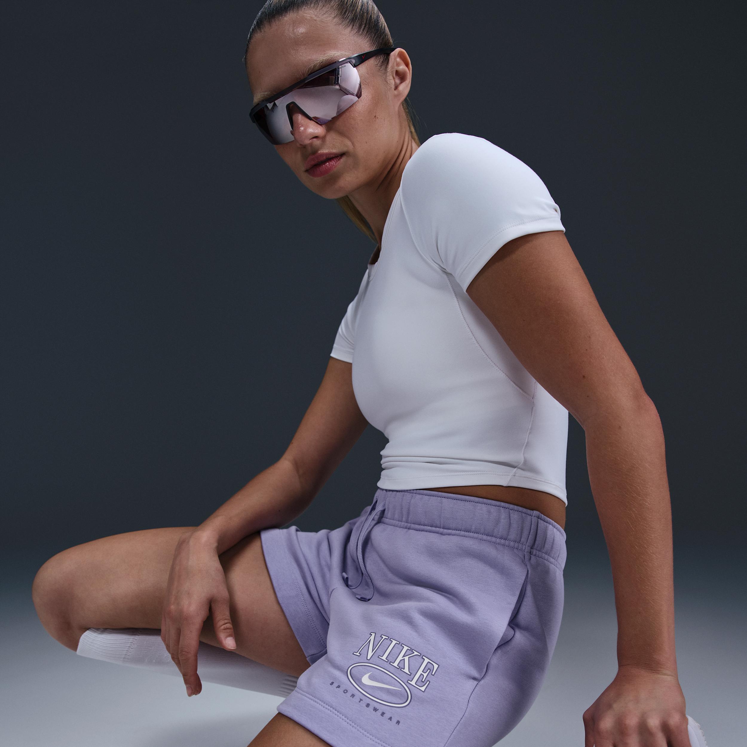 Women's Nike Sportswear Club Fleece Mid-Rise 4" Graphic Shorts Product Image
