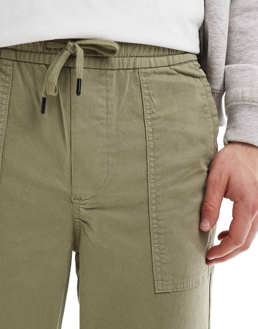ONLY & SONS loose fit worker pants in light khaki Product Image