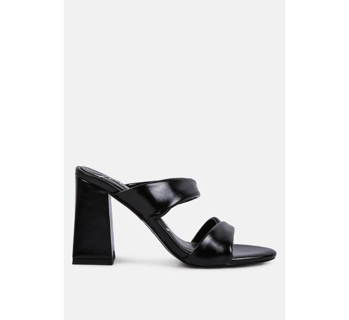 London Rag Hot Mess Women's Block Heel Sandals, Size: 9, Black Product Image