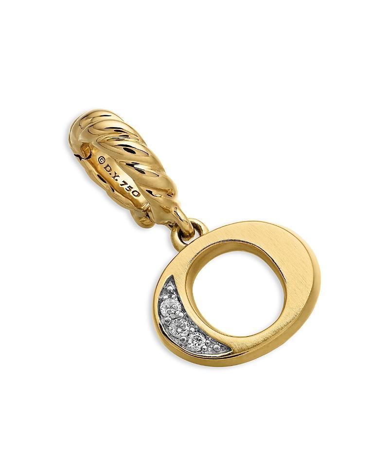 David Yurman 18K Gold Amulets Diamond Pave Initial Pendant Product Image