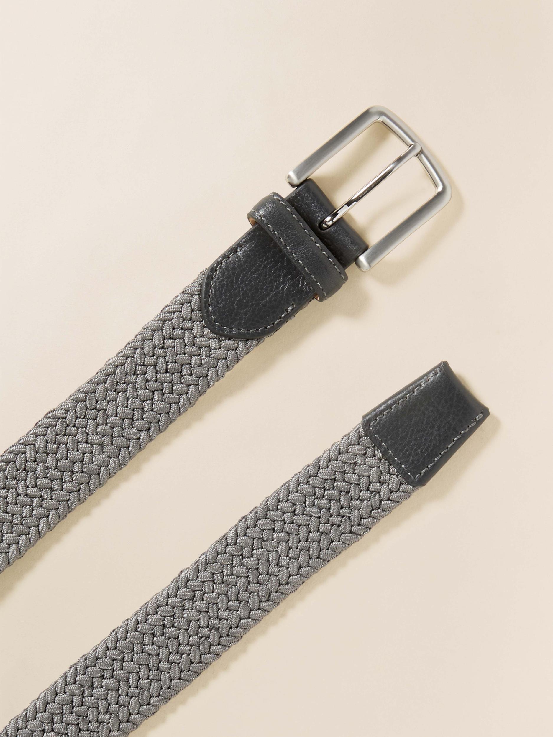 Men's Stretch Woven Belt - Grey Product Image