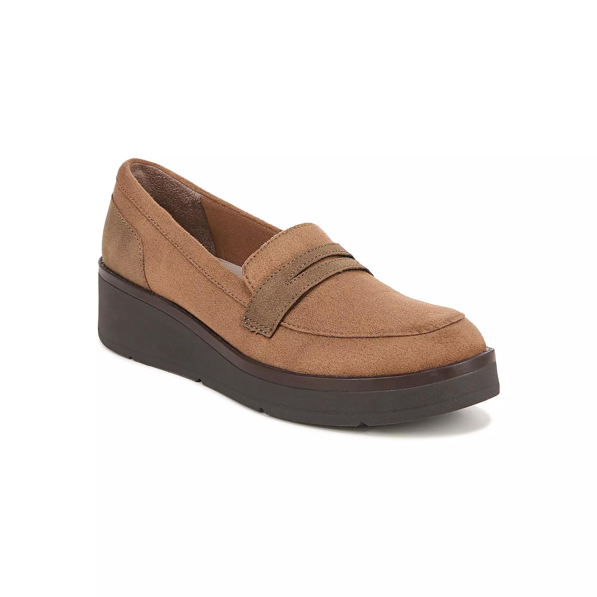 LifeStride Fast Track Women's Slip-on Wedge Loafers, Size: 8, Brown Fabric Product Image