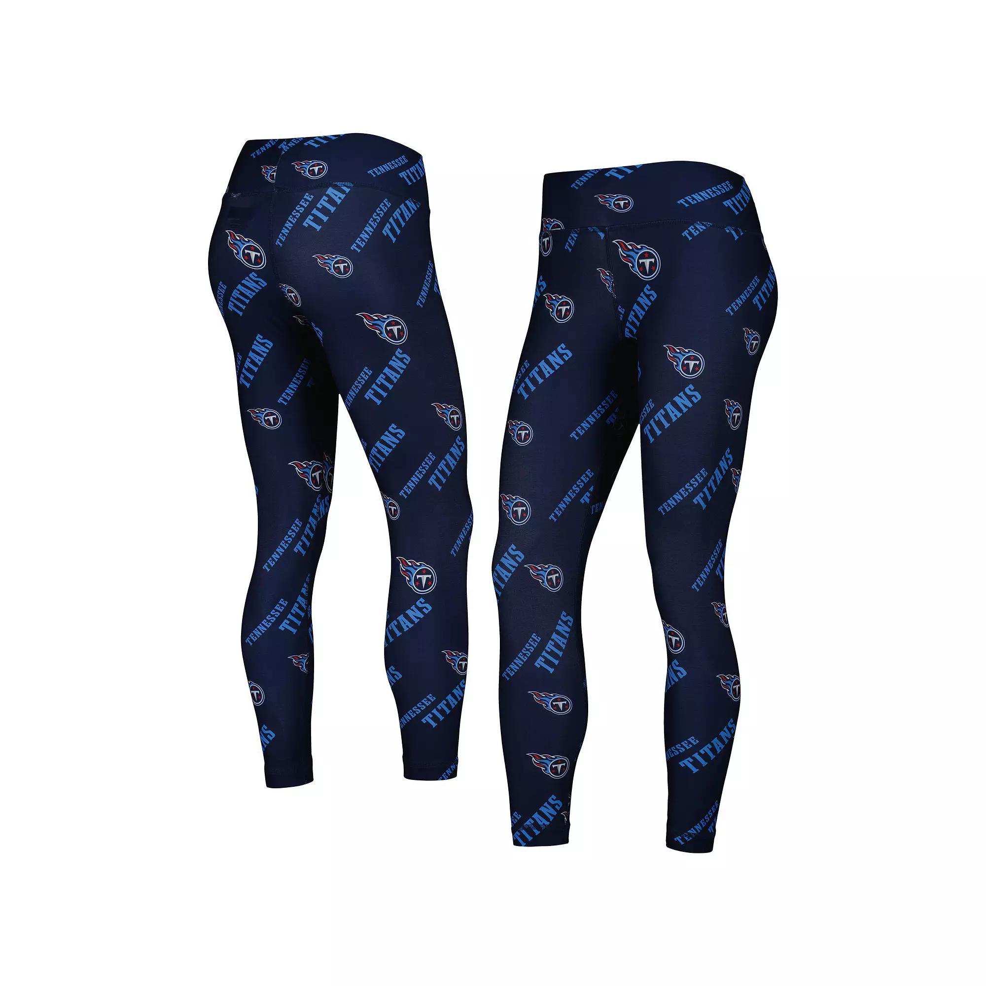 Women's Concepts Sport Navy Tennessee Titans Breakthrough Allover Print Leggings, Size: Small, Blue Product Image