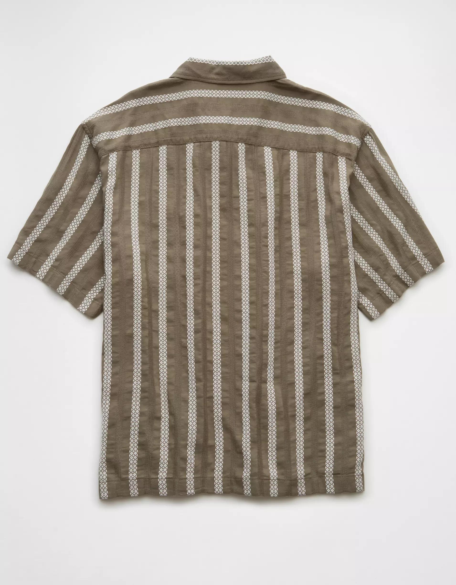 AE Poolside Striped Button-Up Shirt Product Image