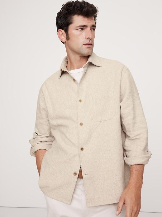 Relaxed-Fit Flannel Overshirt Product Image
