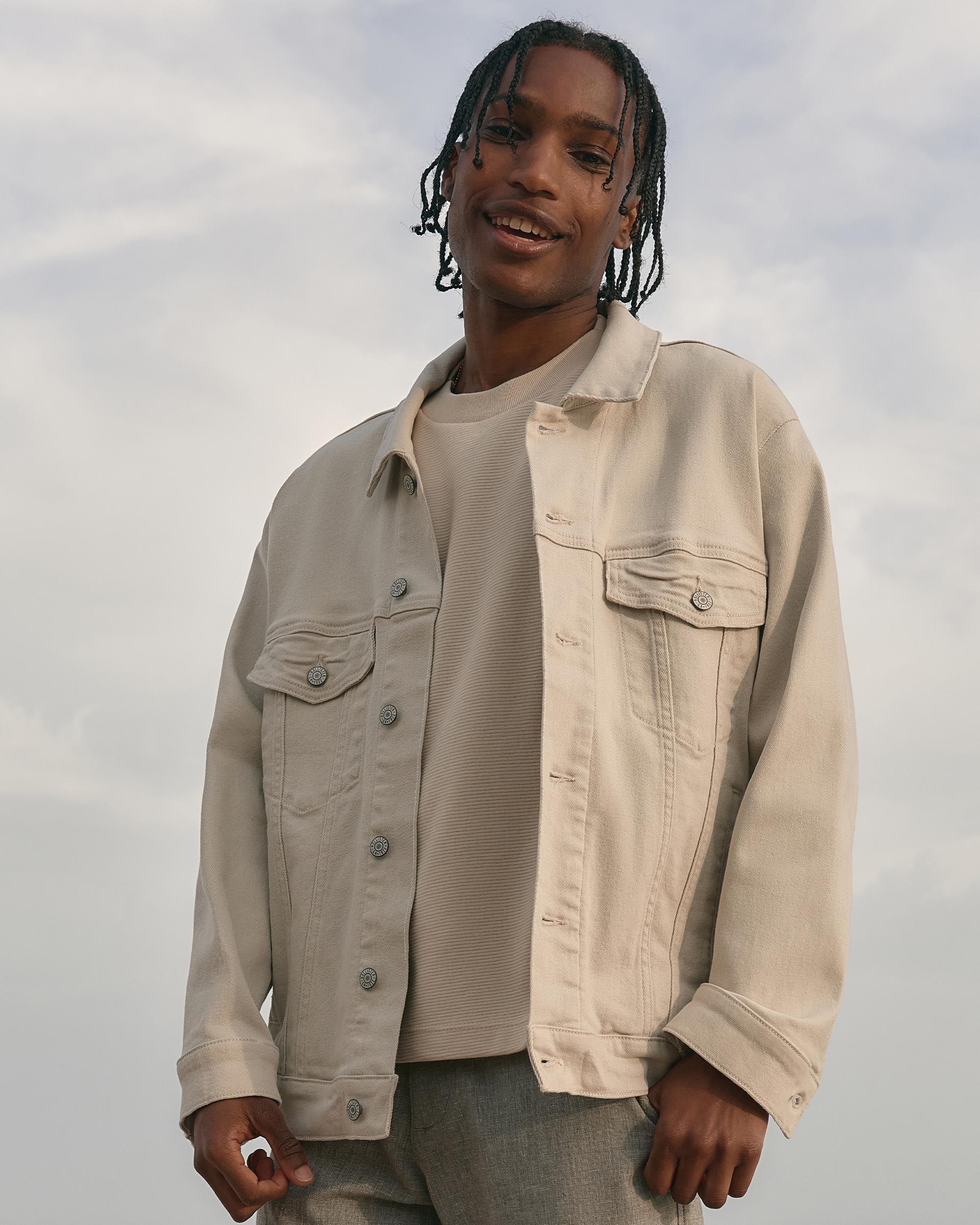 Boxy Denim Trucker Jacket Product Image