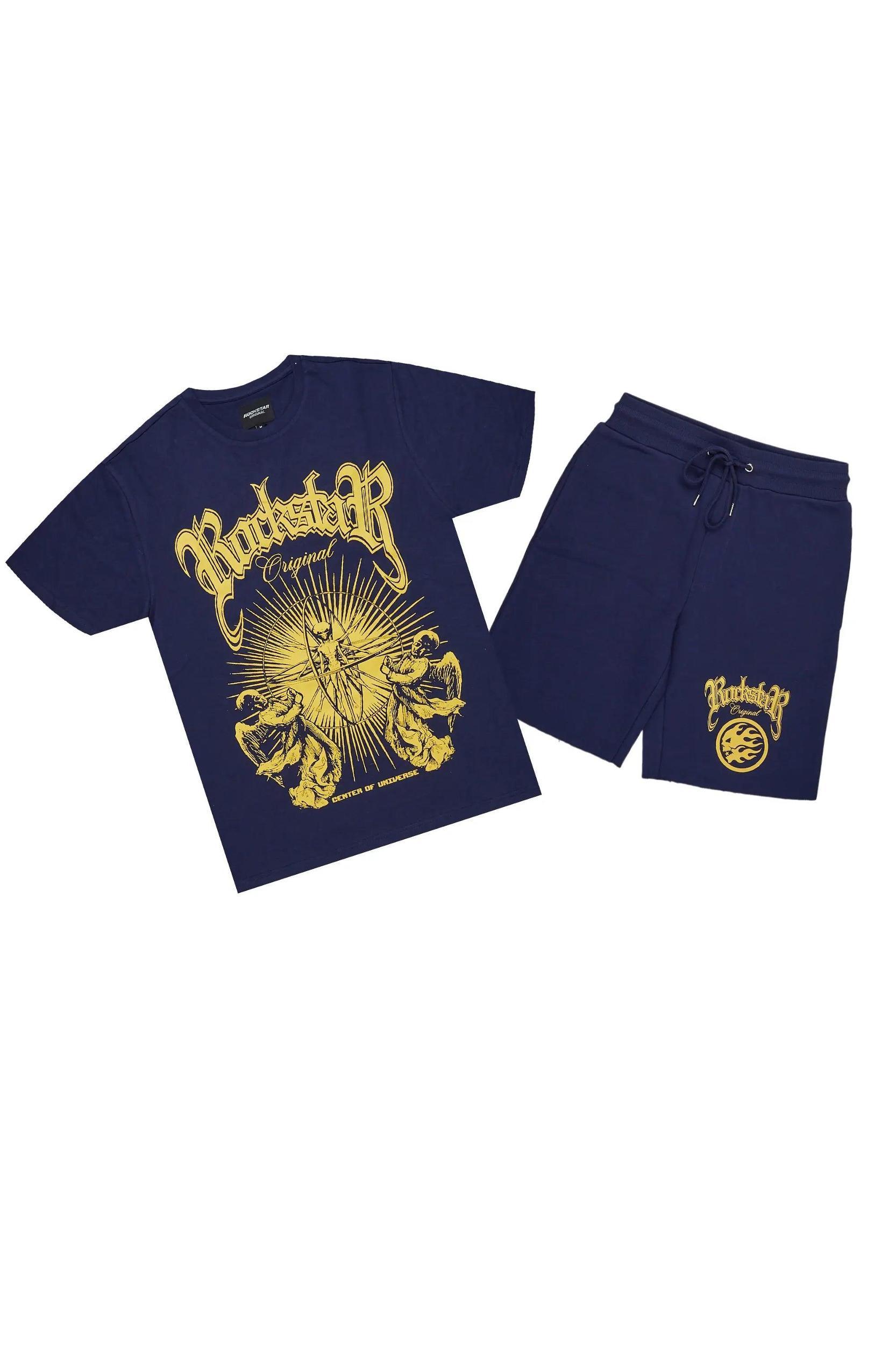 Yarden Navy T-Shirt/Short Set Male Product Image