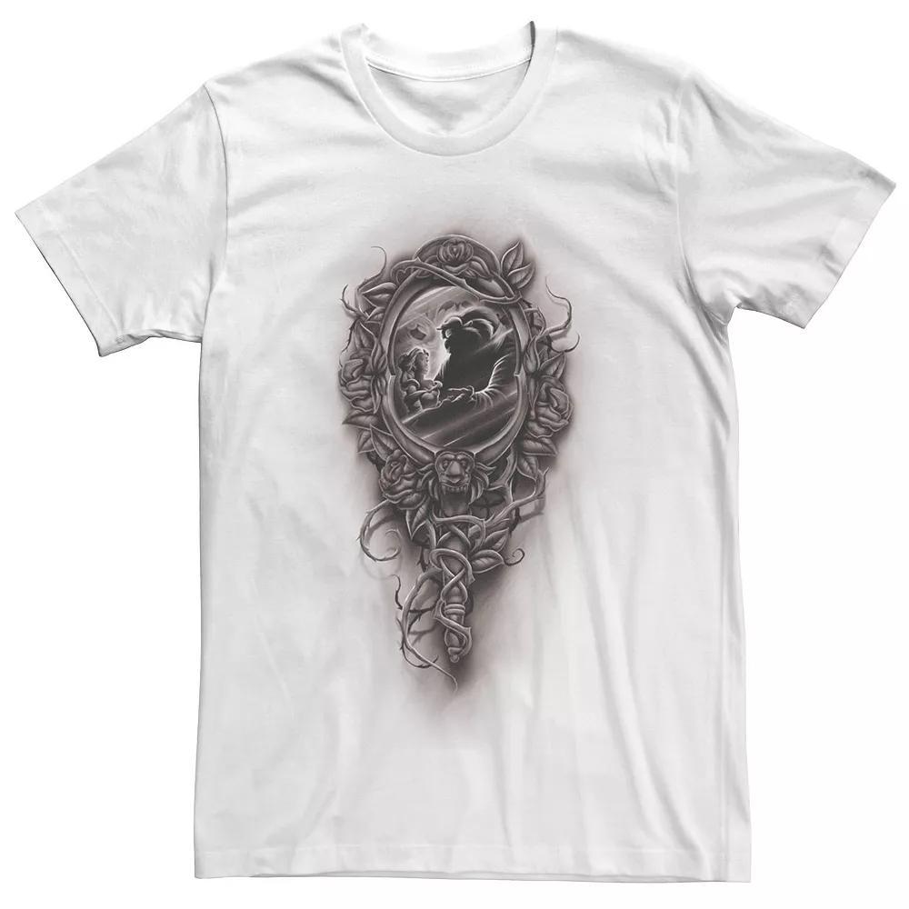 Disney's Beauty and the Beast Enchanted Mirror Men's Tee, Size: XXL, White Product Image