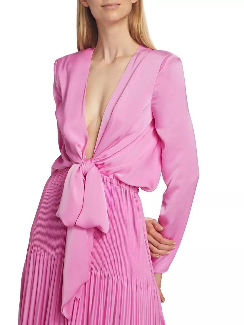 Zaylee Mixed-Media Gown Product Image