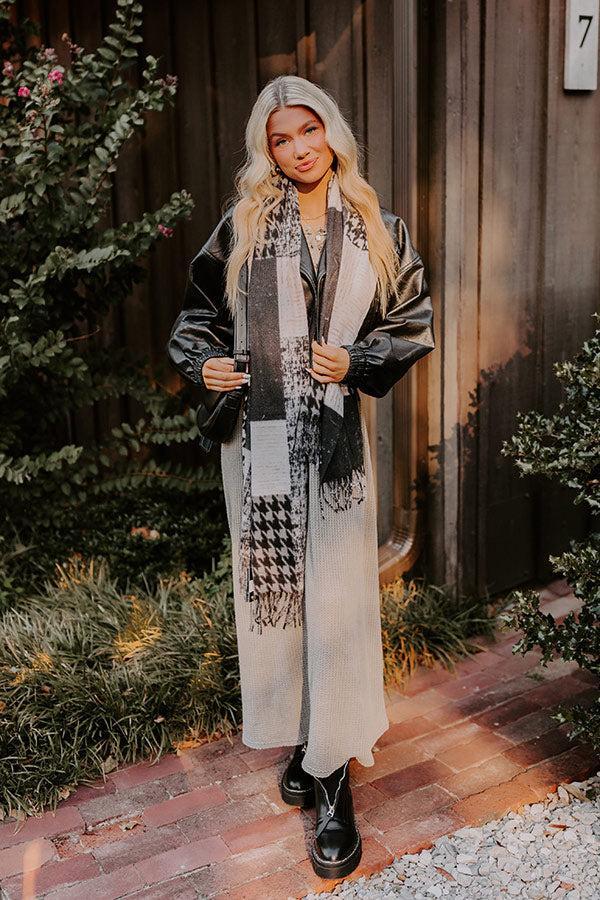 Cozy Moment Waffle Knit Maxi Dress in Grey Product Image